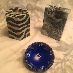 African Wares: Artist Made Soapstone Kenyan Dish & New Swazi and Safari Candles